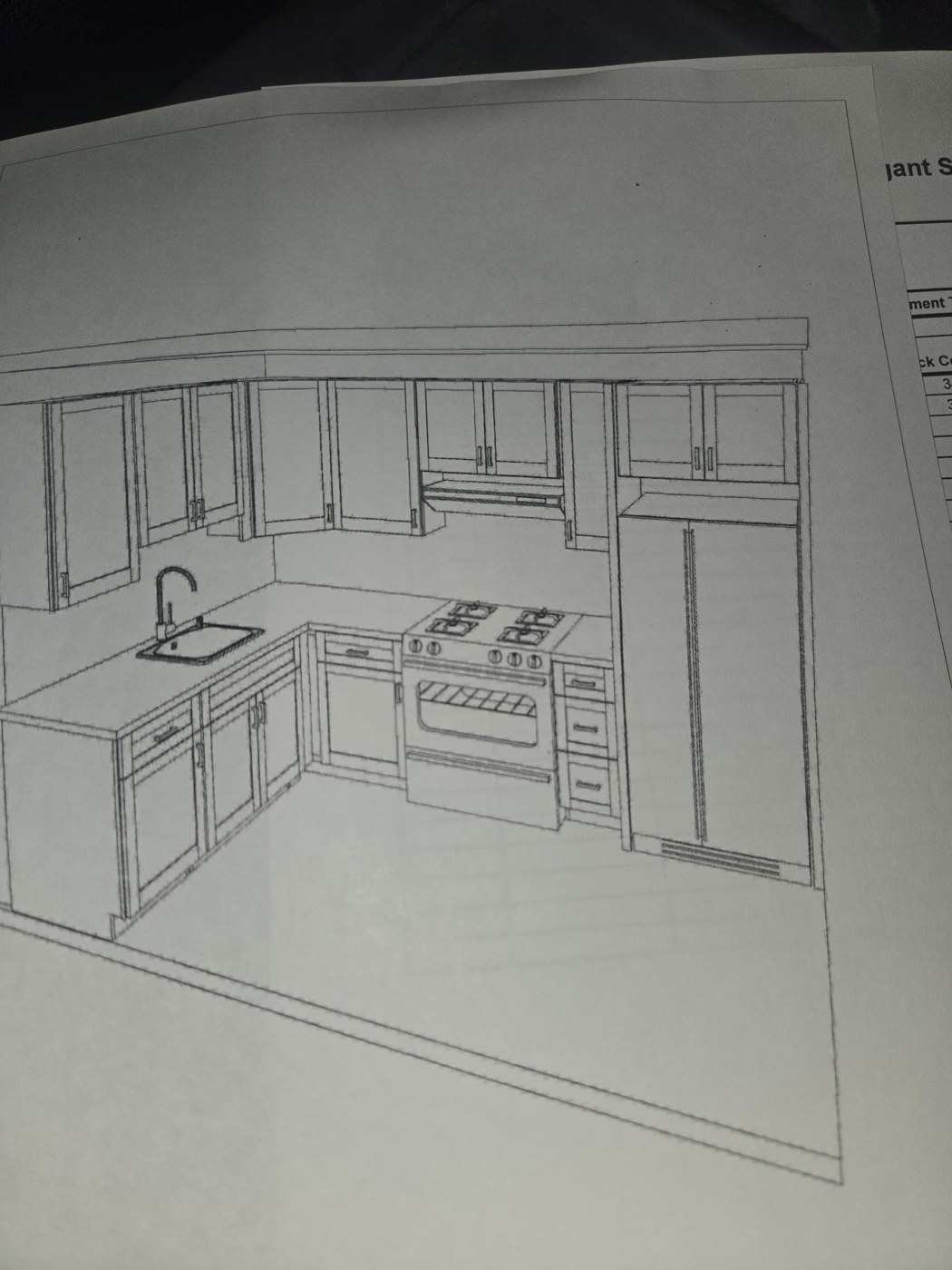 Kitchen concept drawing